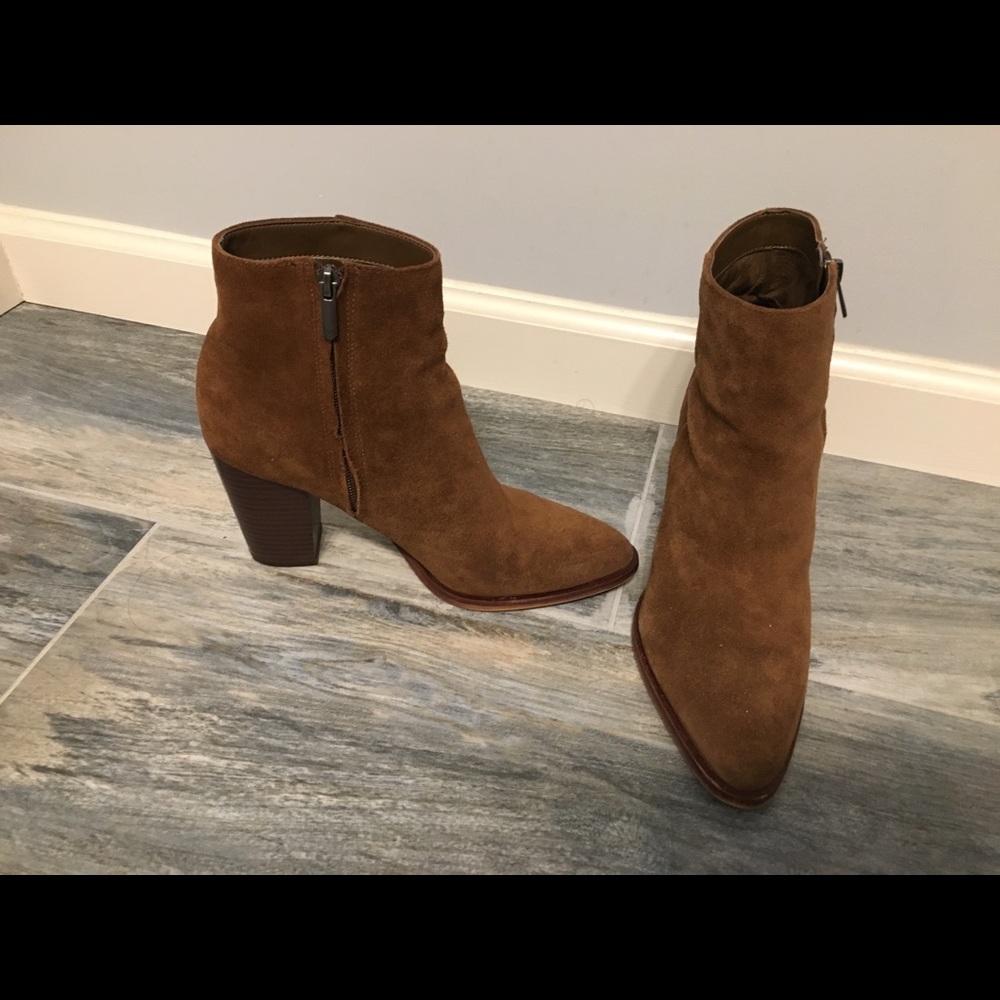 Sam Edelman Light Brown Suede Booties